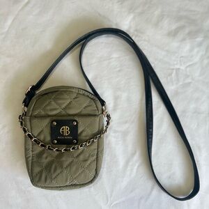 Olive Quilted Crossbody Bag